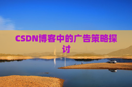 CSDN博客中的广告策略探讨